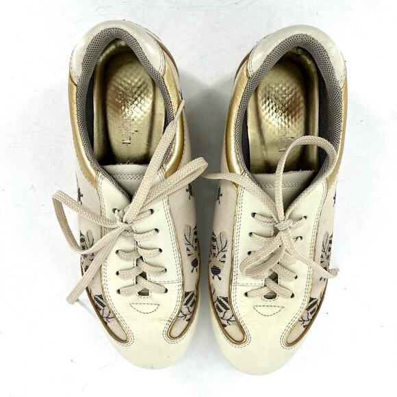 Bandolinos women’s cream leather and fabric lace up Bee sneaker shoes EU35 /US5 - Picture 5 of 7